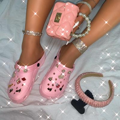 China New Design Fashion Jelly Purses 2021 and Women's Handbags EVA Beach Slipper Clogs Sandal Single Thick Outdoor With Purse Set for sale