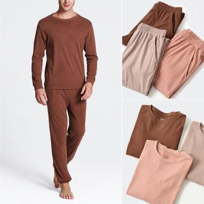 China Thermal Customized Organic Fiber Breathable Organic Pajamas Home Leisure Men's Sleepwear Men's pijama hombre for sale