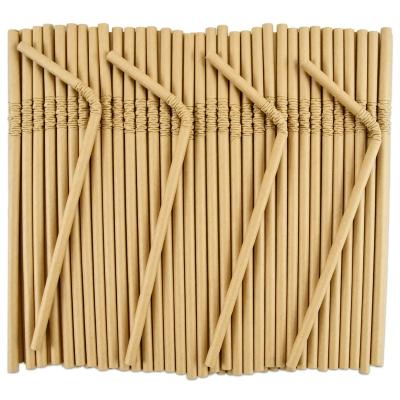 China Bendable Flexible Curvy Straws Biodegradable Stocked Eco Friendly Disposable Straws Bundle Dye Free, Ink Free, 7.75