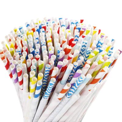 China Free Sample Biodegradable Stocked Eco Friendly Disposable Individually Wrapped Paper Straws Bulk 100% Biodegradable Restaurant Coffee Party Drinking Mix Mix for sale