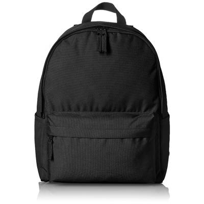 China Amazon Style Waterproof School Bags 600D Polyester Black Single Backpack for sale