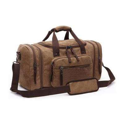 China Vintage Cork and Denim Weekender Bag Travel Duffel Bags Gym Shoes Bag for sale