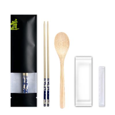 China Sustainable Disposable Part Utensils Spoon Knife Fork Set Biodegradable Disposable Travel Bamboo Cutlery Wooden Utensils for sale