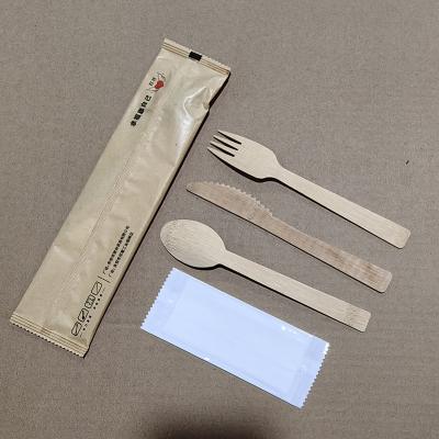 China BAMBOO Amazon Sells Hot Takeout Restaurant Food Knife, Fork and Paper Bags Fashion Spoon Western Napkins for sale