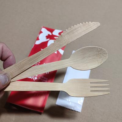 China Popular Amazon Quality Travel Grade A Grade A Grade Bamboo Dinnerware Set Sustainable Environmental Protection Bamboo Knife, Fork And Spoon Set Quality Travel Cutlery for sale