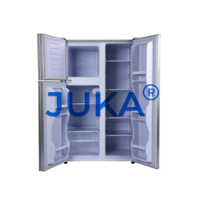 China New Design COMPRESSOR Home Appliance 125 Liter Triple Door DC Solar Powered Fridge Refrigerator for sale