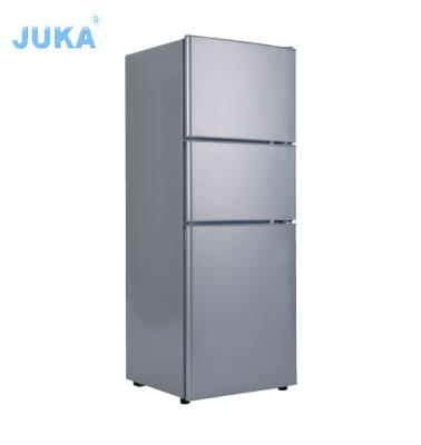 China DC 12v 24v / New Design COMPRESSOR Solar Powered Mini Fridge Home Appliance 115Liter Three Door Fridge for sale