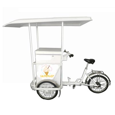 China Cargo Solar Power Ice Cream Freezer 108L Tricycle Bike for sale