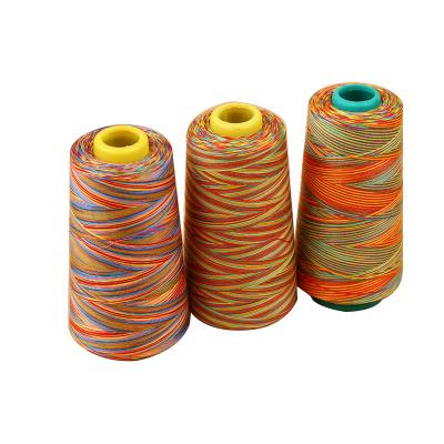 China Abrasion Resistance Polyester Sewing Thread Rainbow Multicolor 40/2 3000yards for sale