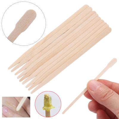 China Disposable Wooden Waxing Wax Bean Wiping Wax Tool Stick Hair Removal 100Pcs Disposable Beauty Tool Body Bar for sale