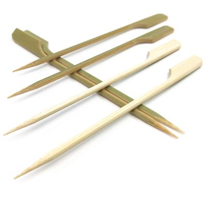 China Party Restaurant Picnic 4 Inch Bamboo Wooden Paddle Picks Skewers Toothpicks For Cocktail Appetizers Fruit Wooden Paddle 100 Sandwich Snacks Pack for sale