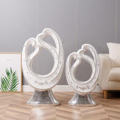 China Silver Diamond Flower Decorative Vase Bead Modern Large Floor Standing Mirror Vase for sale