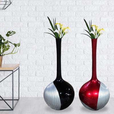 China Modern Australian Modern Home Decoration Vases Set Luxury Long Floor Flower Vase Wedding Decorative Tall Vase Resin for sale