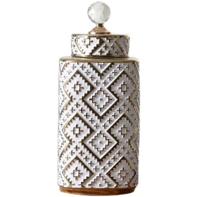 China Mini Modern Minimalist Hot Sale Real Gold Candle Jar With Luxury Diamond for sale