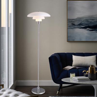 China Press dimmable Danish design Nordic art  glass floor lamp restaurant minimalist living room bedroom study bedside decoration retro door lamp for sale