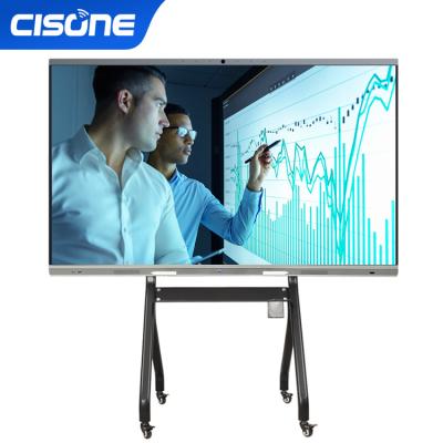 China Indoor Outdoor Advertising 4K UHD Anti-Glare LED Whiteboard LCD Glass Smart Display Screen All In One Touch Screen PC Interactive Display Panel for sale