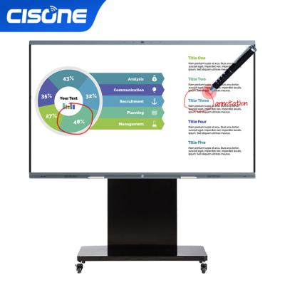 China CISONE Multimedia 65 Inch Screen Smart All-in-one Interactive Whiteboard PC 65 Inch 75 Inch 86 Inch Online Education Equipment TV 4k UHD for sale