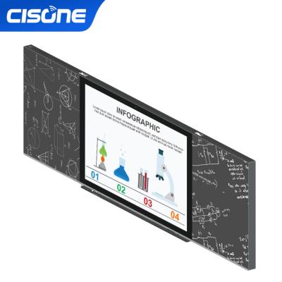 China CISONE Aluminum Alloy Classroom Board Led Writing Media 75 Inch Digital Multi Screen Blackboard Education Teaching Blackboard for sale