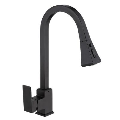 China Modern Economic Cheap Faucet Single Handle Pull Down Sprayer Kitchen Sink Water Mixer Tap Flexible Brass Sink Faucet for sale