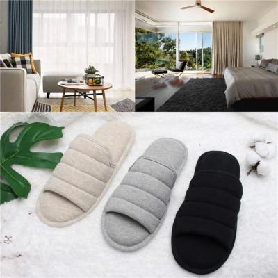 China Open Toe Open Toe Couple Japanese Tatami Bedroom Room Slippers 100% Cotton Slipper for sale