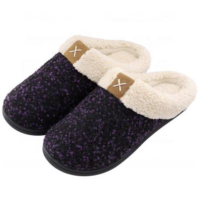 China Mens Slipper New Mens Designer Narrow Toe Cashmere Cotton Knitted Bedroom Customize Slippers for sale