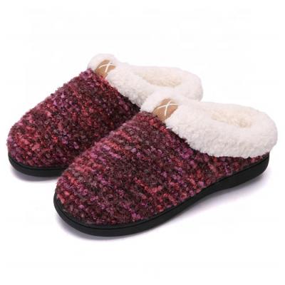 China Newest Non Slip House 2019 Memory Foam Winter Slipper Women Indoor Lady Slipper for sale