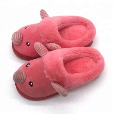 China 2018 Winter Plush Slipper Kids Animal Slipper Narrow Toe Factory for sale