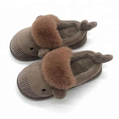 China 2018 Animal Toe Slipper Child Shark Narrow Winter Plush Slipper Manufacturer for sale