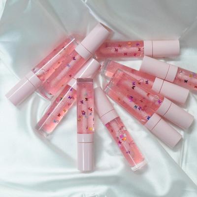 China New Wholesale Cute Lip Gloss Sunscreen Butterfly Lip Gloss for sale