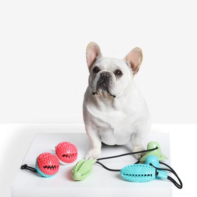 China Dogs Rope Food Dispensing Hot Sale Pet Molar Teether Dog Chew Toys Food Training Ball for sale