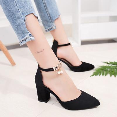 China Breathable High Heels Wedge Sandals Office Shoes Pointed Toe Rhinestone Sandals for sale