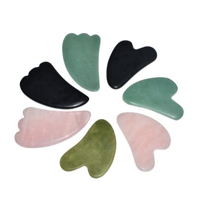 China Wrinkle Remover Hotsale Healing Gua Sha Tip Black Obsidian Massage Gua Sha Facial Jade Facial Tools for sale