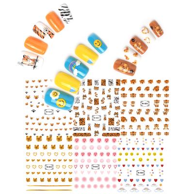 China Best New Technology Eco-friendly Price Cute Tiger Nail Decals People Manufacturer In China for sale