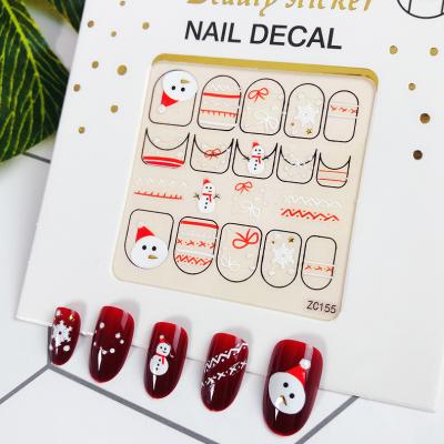 China Hot Factory Price 3D Material Eco-friendly Metal Christmas Nail Decal Popular Supplier China for sale