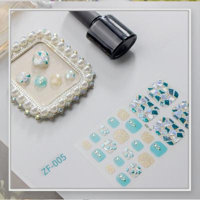 China Latest 100% Full Inspection Eco-friendly Custom Make 3D Toe Nail Stickers For Gel Polish Factory From China for sale