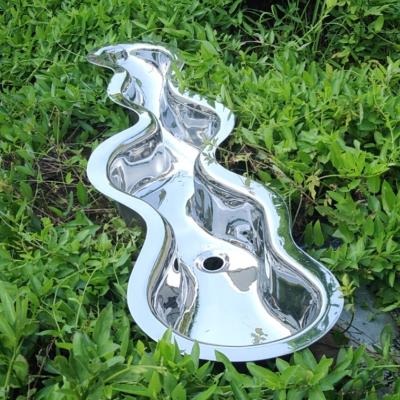 China Without Faucet Polished Stainless Steel Handmade Trouth River Basin Bar Sink Customize for sale