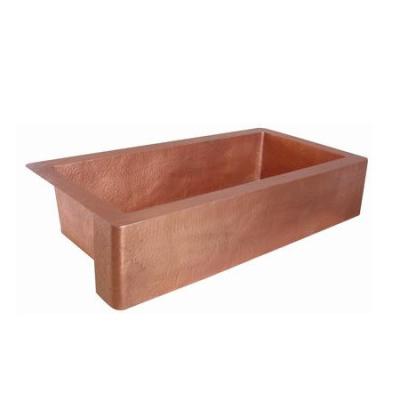 China Without Faucet Copper Kitchen Farmhouse Sink / Barn Copper Sink With Single Bowl for sale