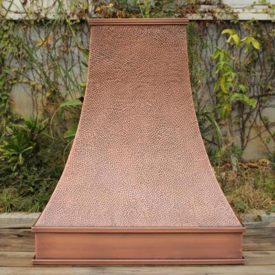 China Hotel Copper Range Hood / Wall Mounted Copper Hood Vented Kitchen Hood for sale