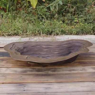 China european style pastoral landscape design handmade shale bronze basin sink with crater/european style pastoral landscape design for sale