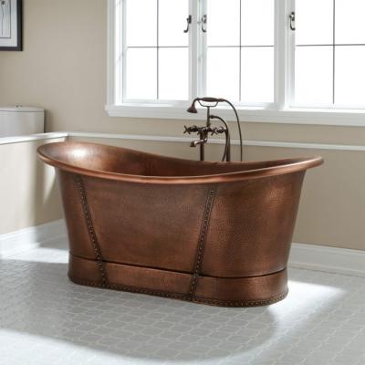 China Indoor Tub Hand Hammered Copperbath Tub / Antique Copper Hot Tubs Type And Feature Eco - Friendly for sale