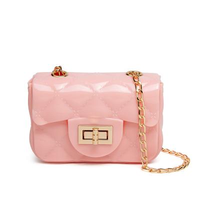 China Luxury mini bag small single shoulder bags cute chain purse for kids luxury chic yellow jelly square bag for sale