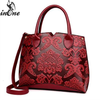 China Retro Vintage Ladies Solid Bag PU Shoulder Bags Women Purses Leather Handbags Packaging for sale