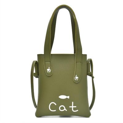 China Fashion Ladies PU Leather Shoulder Bags Women Purses Handbags Cat Fish Mini Tote Crossbody Bag for sale