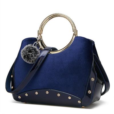 China Fashion Ladies Velvet PU Tassel Solid Leather Cross - Body Shoulder Bags Women Clip Handbags Tote Bag for sale