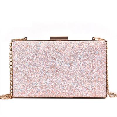 China Fashion Ladies Fashion Shoulder Solid Sequined Cross - Body Bags For Women Purses Handbags Grab Evening Clutch Bag for sale