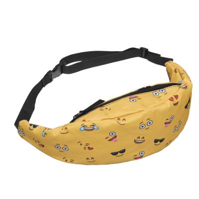 China Water Proof Yellow Pattern Custom Kids Sport Waist Bag Man Bags Fanny Packs 2019 for sale