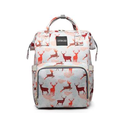 China Custom Diaper Bag Large Diaper Backpack Cartoon Mom Diaper Bag Tote Bag Backpack Tote Bag for sale