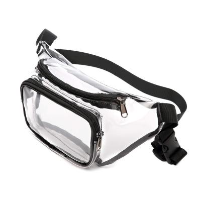 China Custom Made PVC Custom Clear Transparent Pussy Pack, Waist Bag Plastic Transparent Pussy Pack for sale