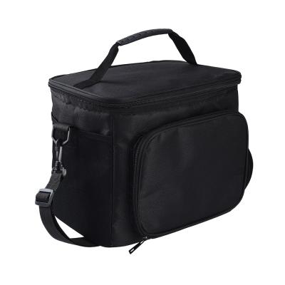 China Thermal Insulation Bag Nylon Black Picnic Lunch Cool Bags , Large Capacity School Cooler Bag for sale