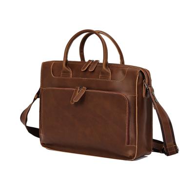 China Businessbag Leather Briefcase Men Briefcase Shoulder Laptop Bags Briefcase Mens Custom for sale